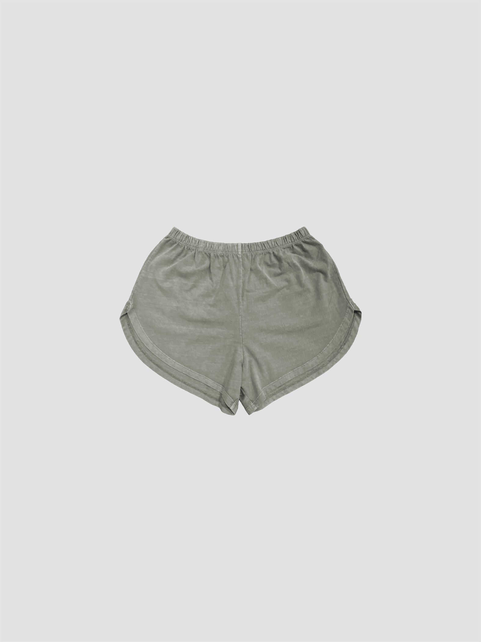 Mineral Washed Cotton Jersey Dolphin Short
