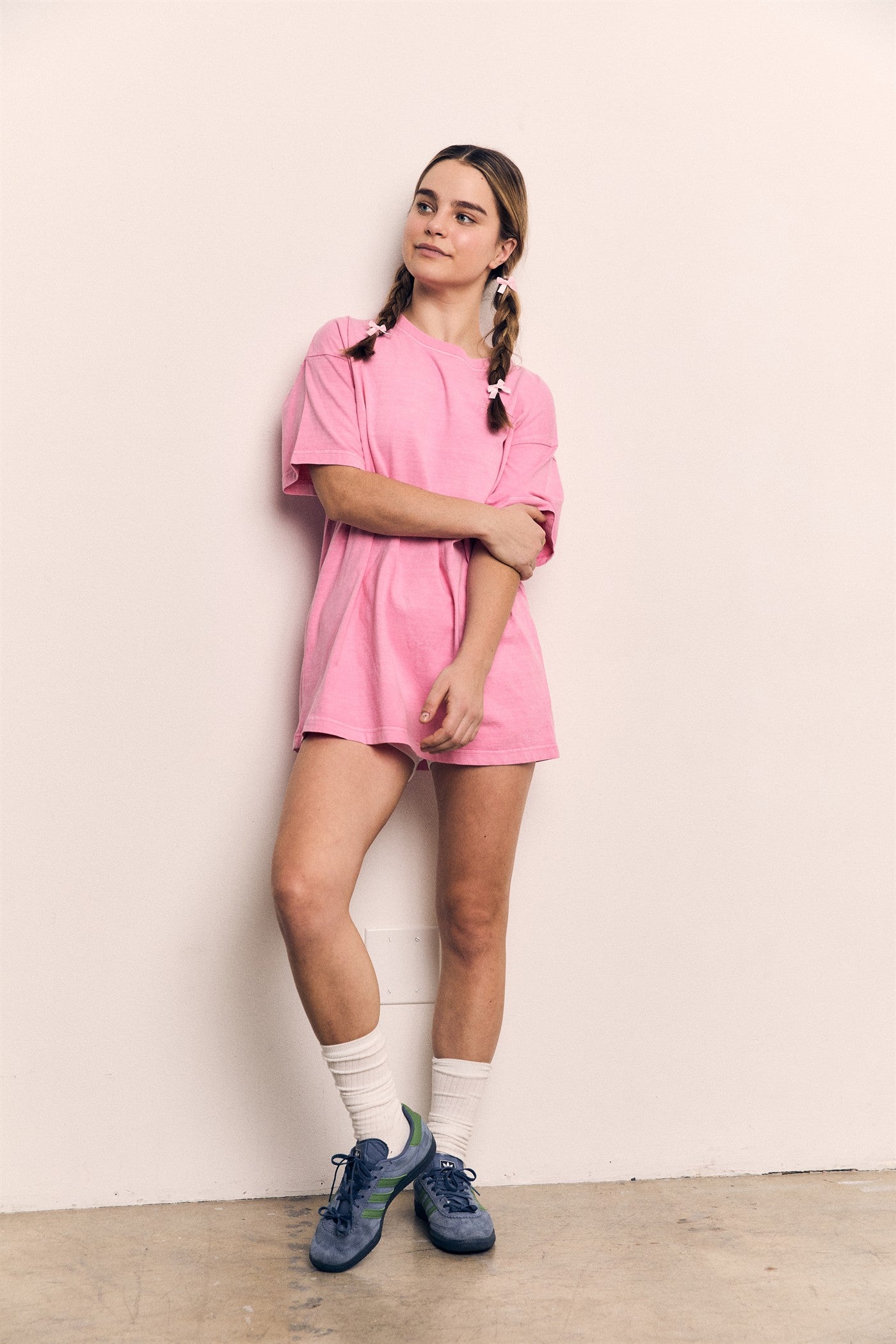 Mineral Washed Cotton Oversized Jersey T Shirt