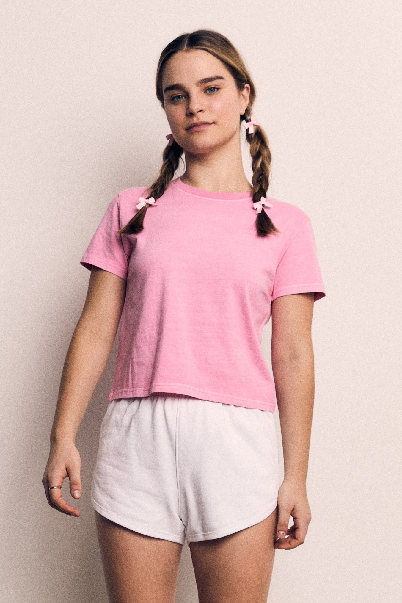 Mineral Washed Standard Fit Cotton Jersey Tee