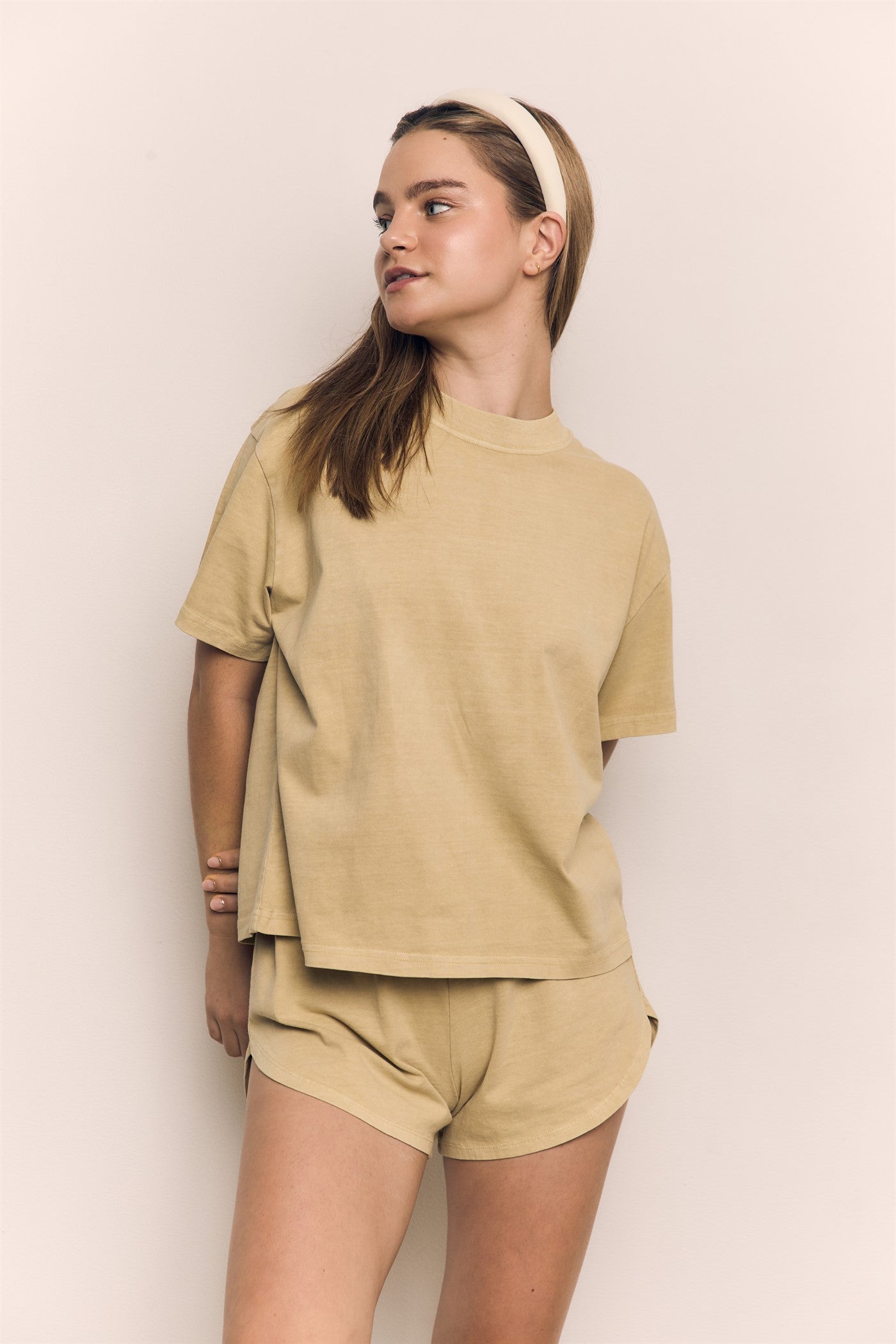 Mineral Washed Loose Fit Cotton Jersey Tee