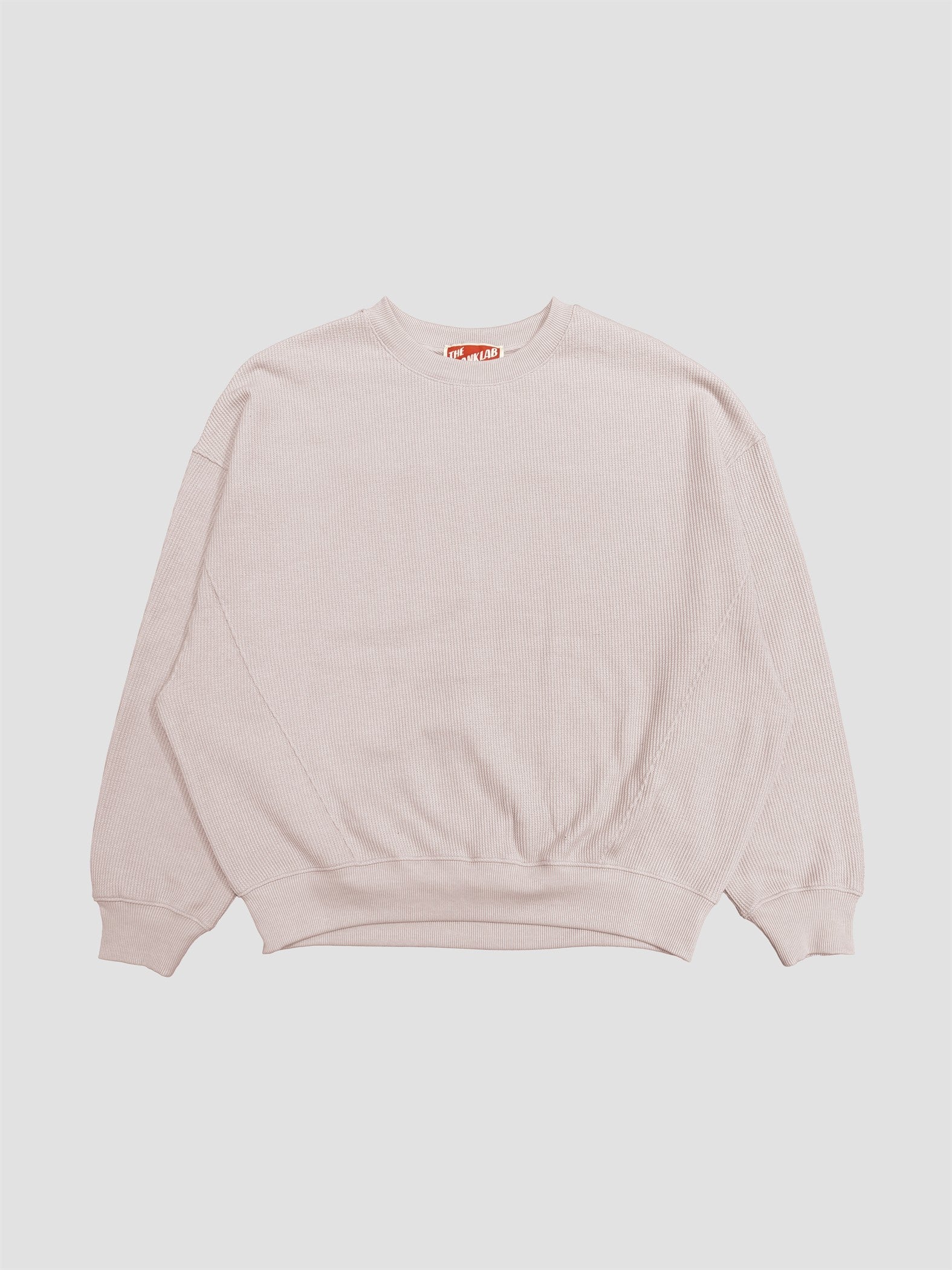 Brushed Waffle Drop Shoulder Oversized Sweatshirt
