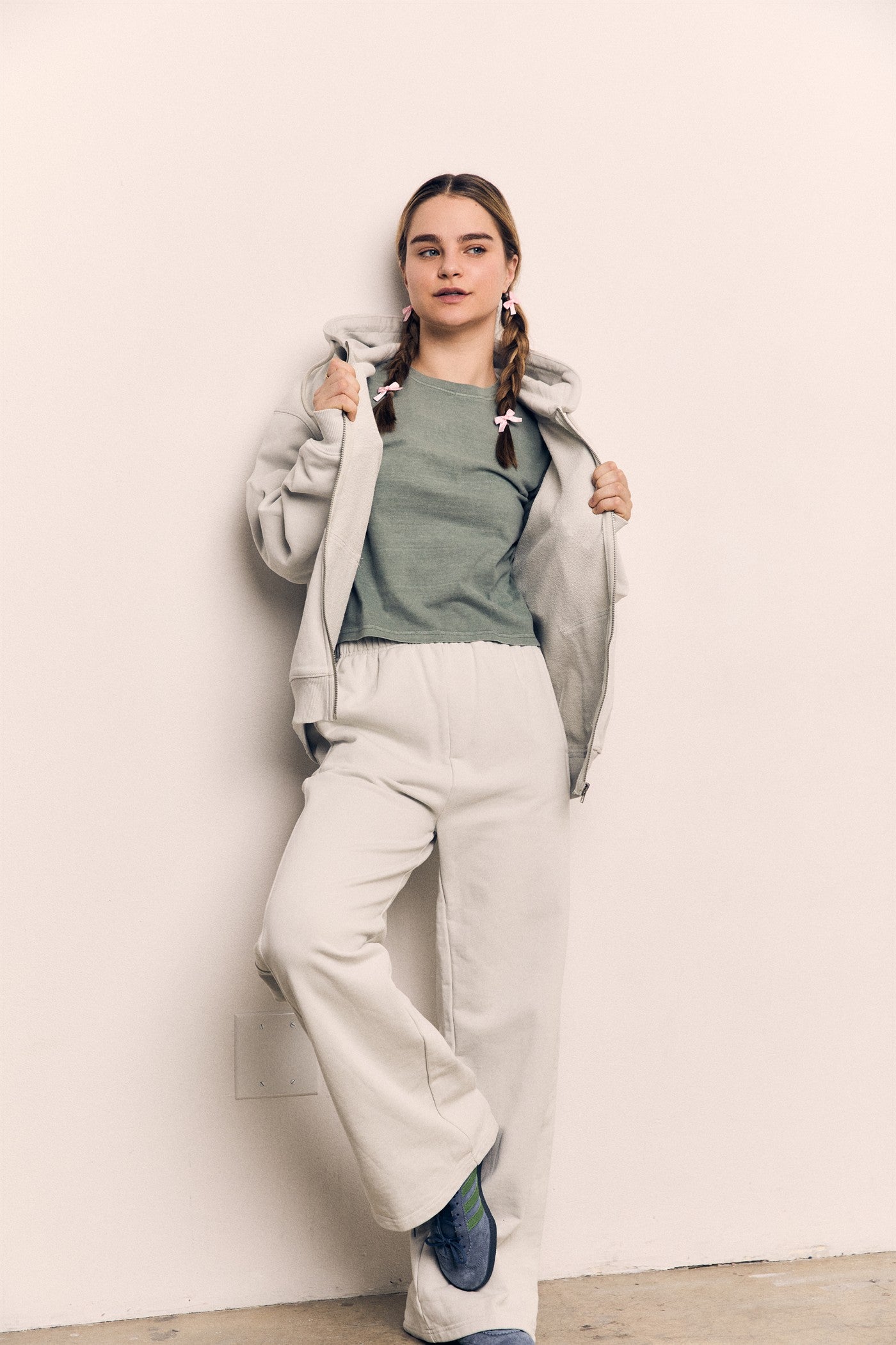 Organic Cotton Terry Oversized Zip Up Hood