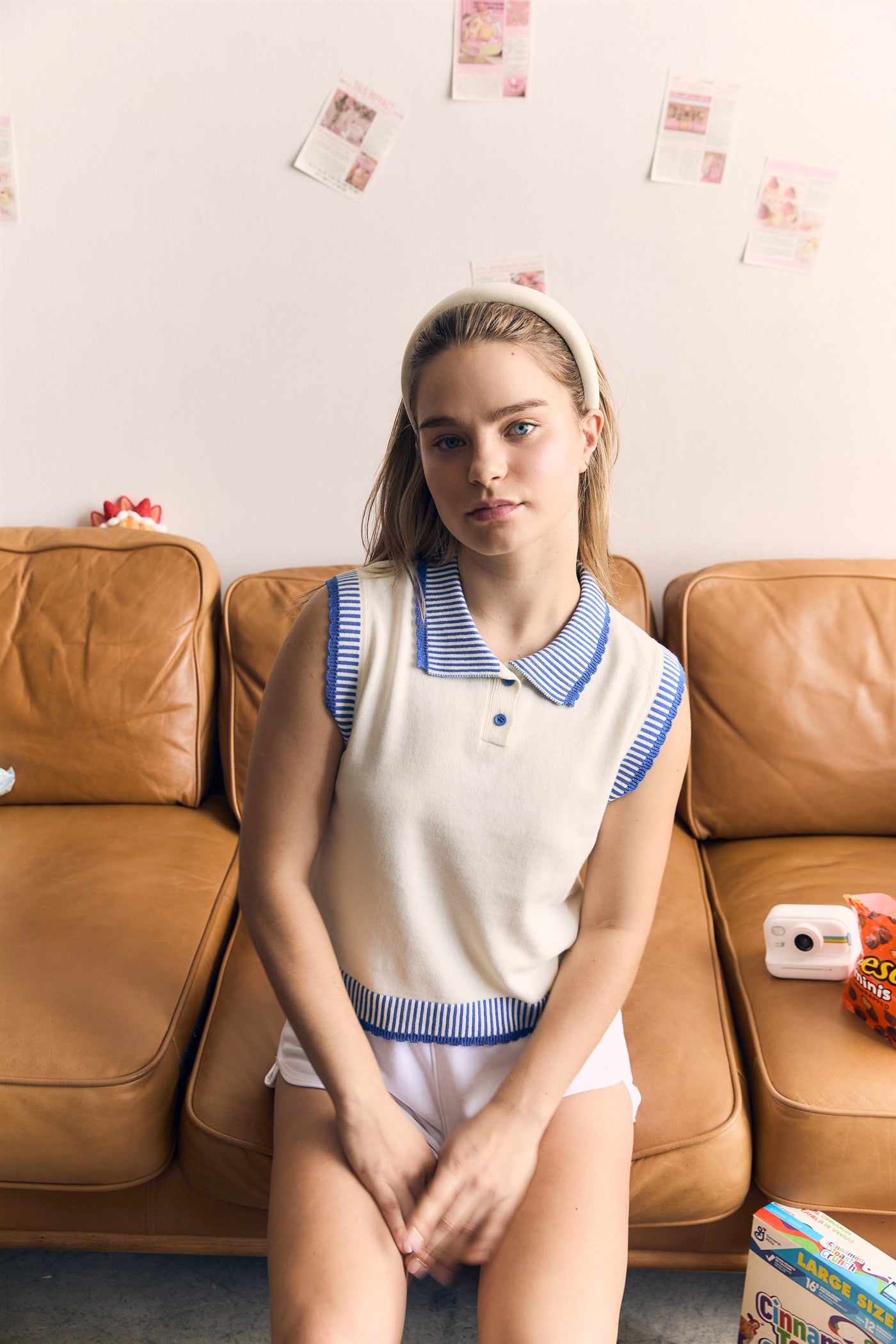 Collar Contrast Vest