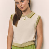 COLLAR CONTRAST VEST