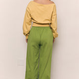 OFF SHOULDER LIGHTWEIGHT SWEATSHIRT