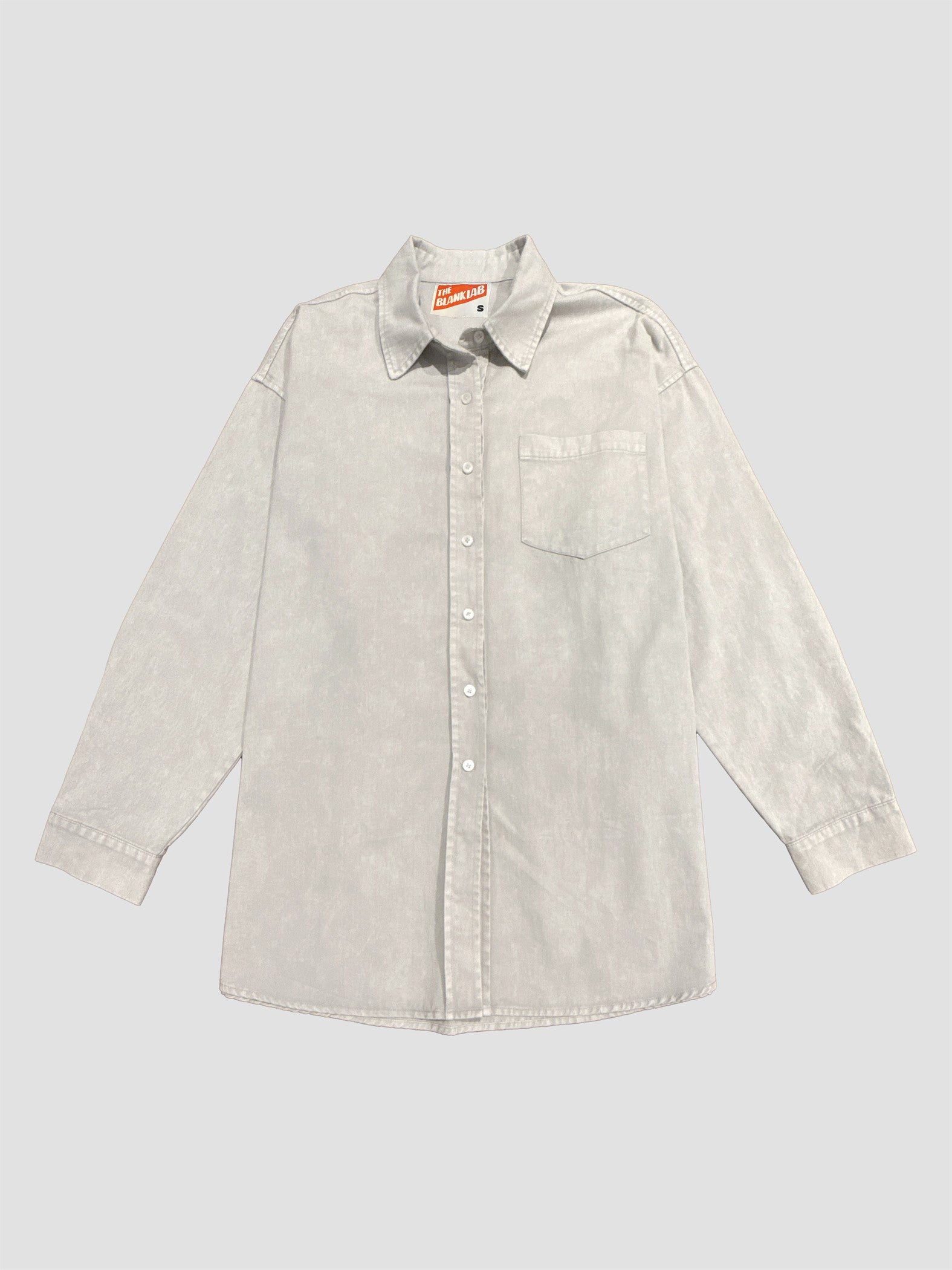 Pigment Washed Oversized Dress Shirt