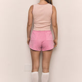 CONTRAST STITCHING SLEEVELSS TOP