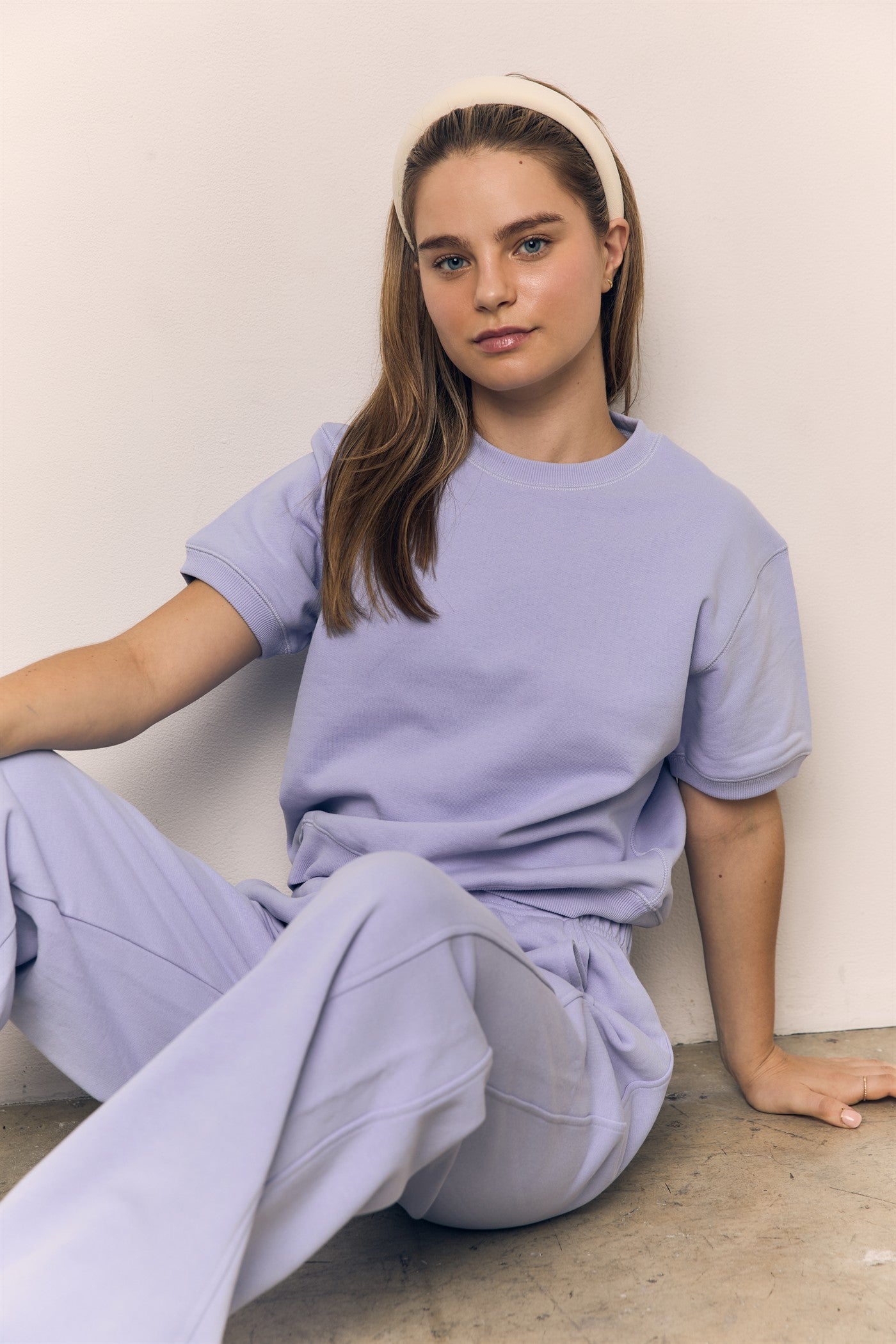 Organic Cotton Terry Half Sleeve Crewneck