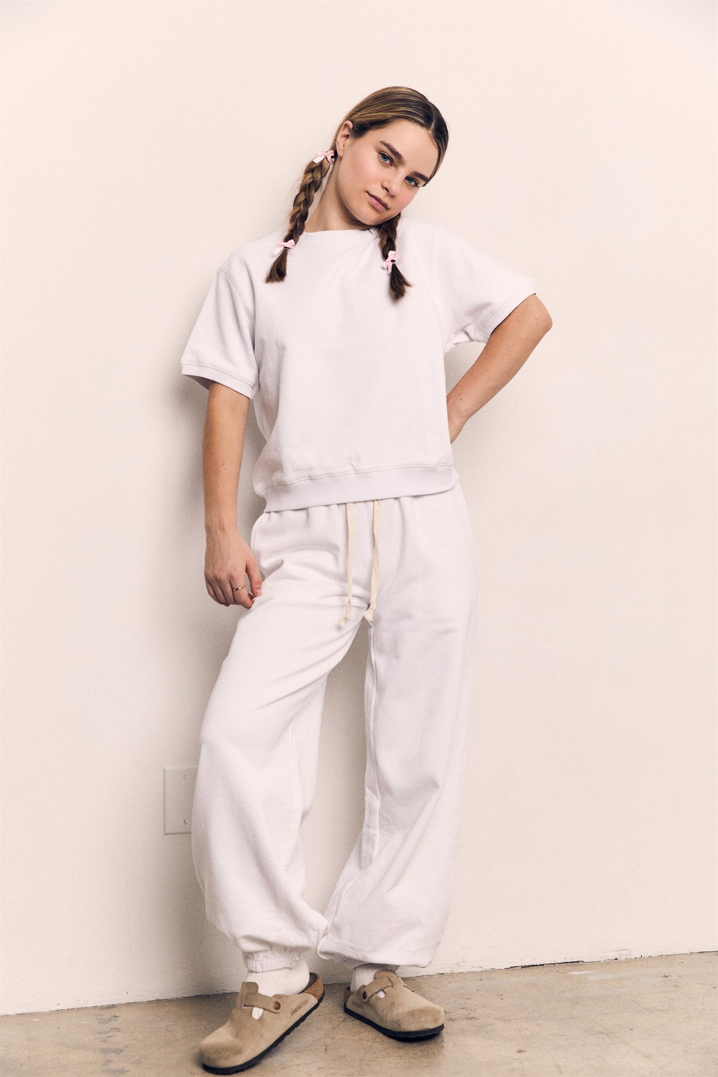 Organic Cotton Terry Half Sleeve Crewneck