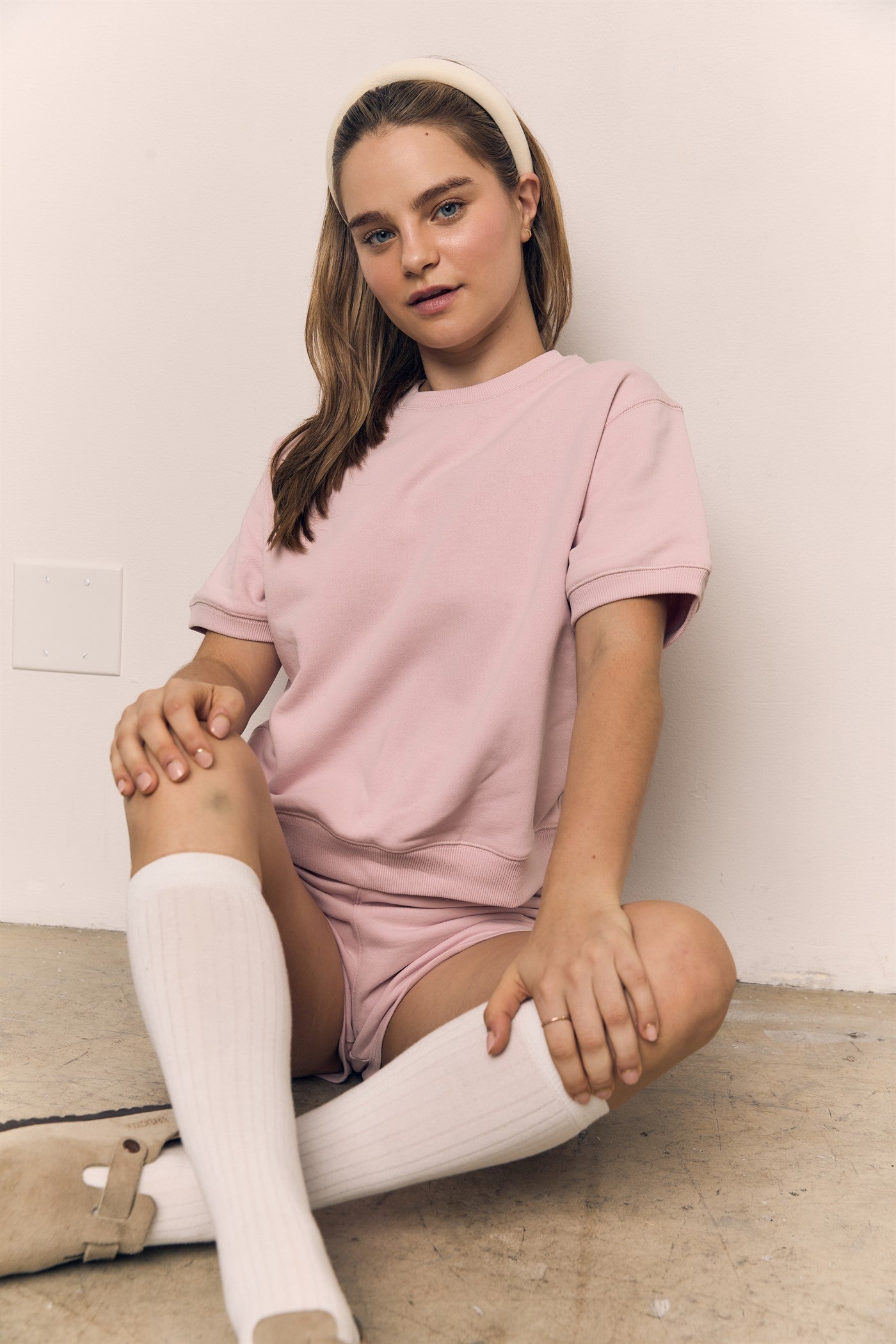 Organic Cotton Terry Half Sleeve Crewneck