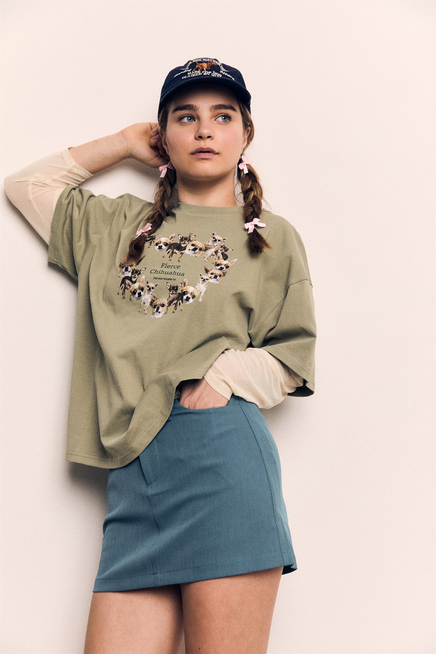 The Dog Walker Co Layered Print Tee