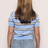 BOLD STRIPED SUMMER KNIT POLO TEE