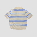 BOLD STRIPED SUMMER KNIT POLO TEE