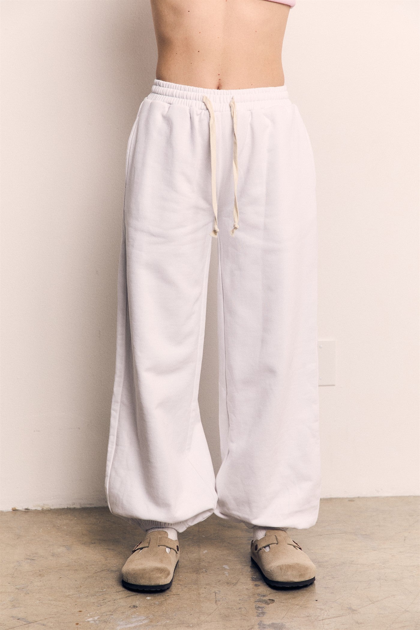 Organic Cotton Terry Wide Jogger Pant