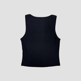 BASIC SQUARE NECK CROPPED SLEEVELESS TOP
