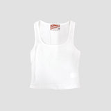 BASIC SQUARE NECK CROPPED SLEEVELESS TOP