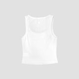 BASIC SQUARE NECK CROPPED SLEEVELESS TOP