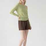 Fluid One Shoulder Knit sweater