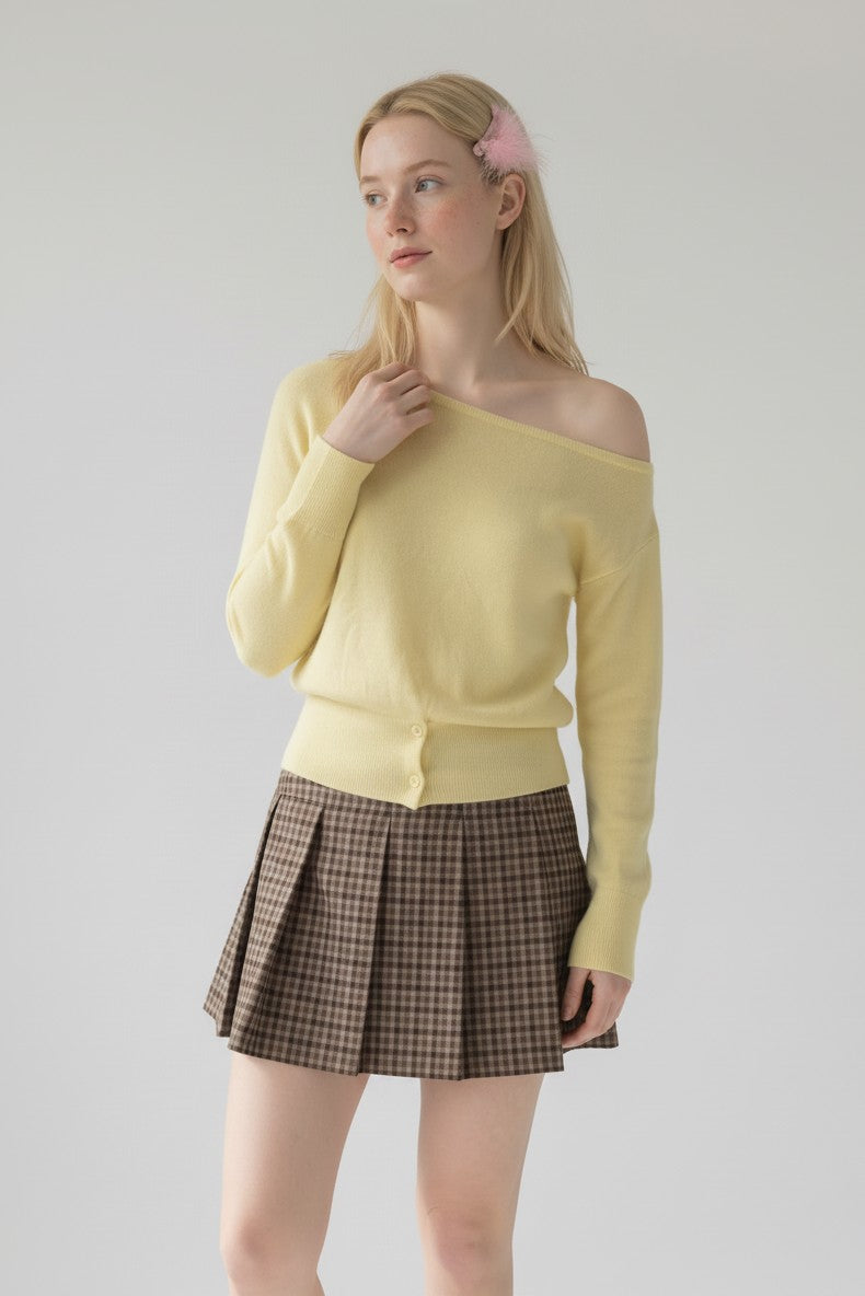 Fluid One Shoulder Knit sweater
