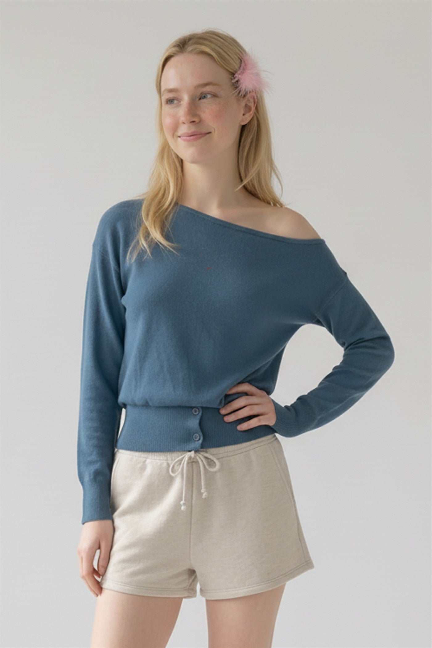 Fluid One Shoulder Knit sweater