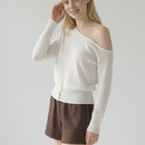 Fluid One Shoulder Knit sweater