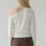 Fluid One Shoulder Knit sweater
