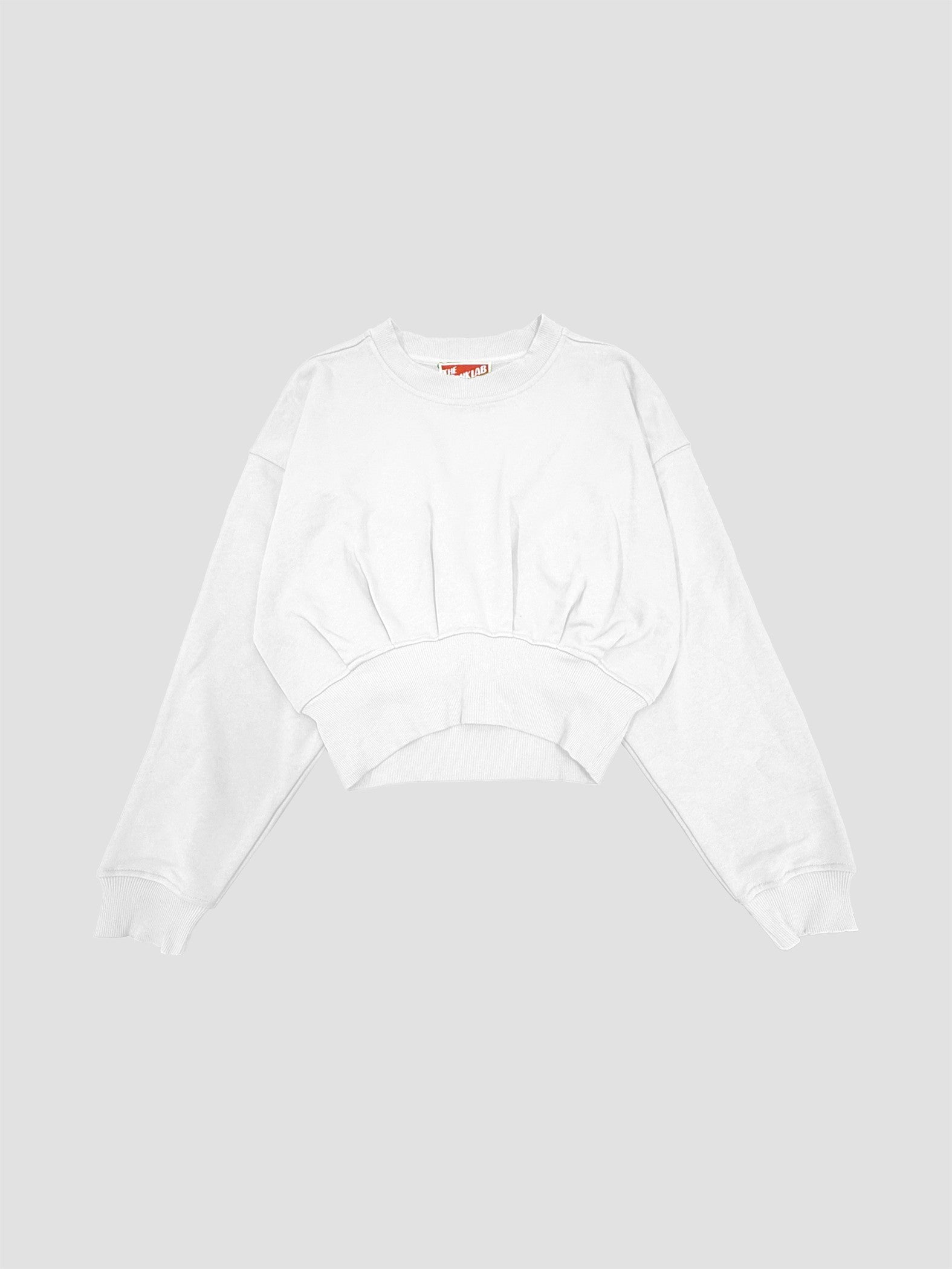 Organic Cotton Terry Cropped Balloon Sweatshirt