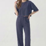 MINERAL WASHED COTTON LOOSE FIT CROP TEE
