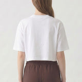MINERAL WASHED COTTON LOOSE FIT CROP TEE