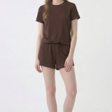 WASHED SOFT COTTON DRAWSTRING SHORT