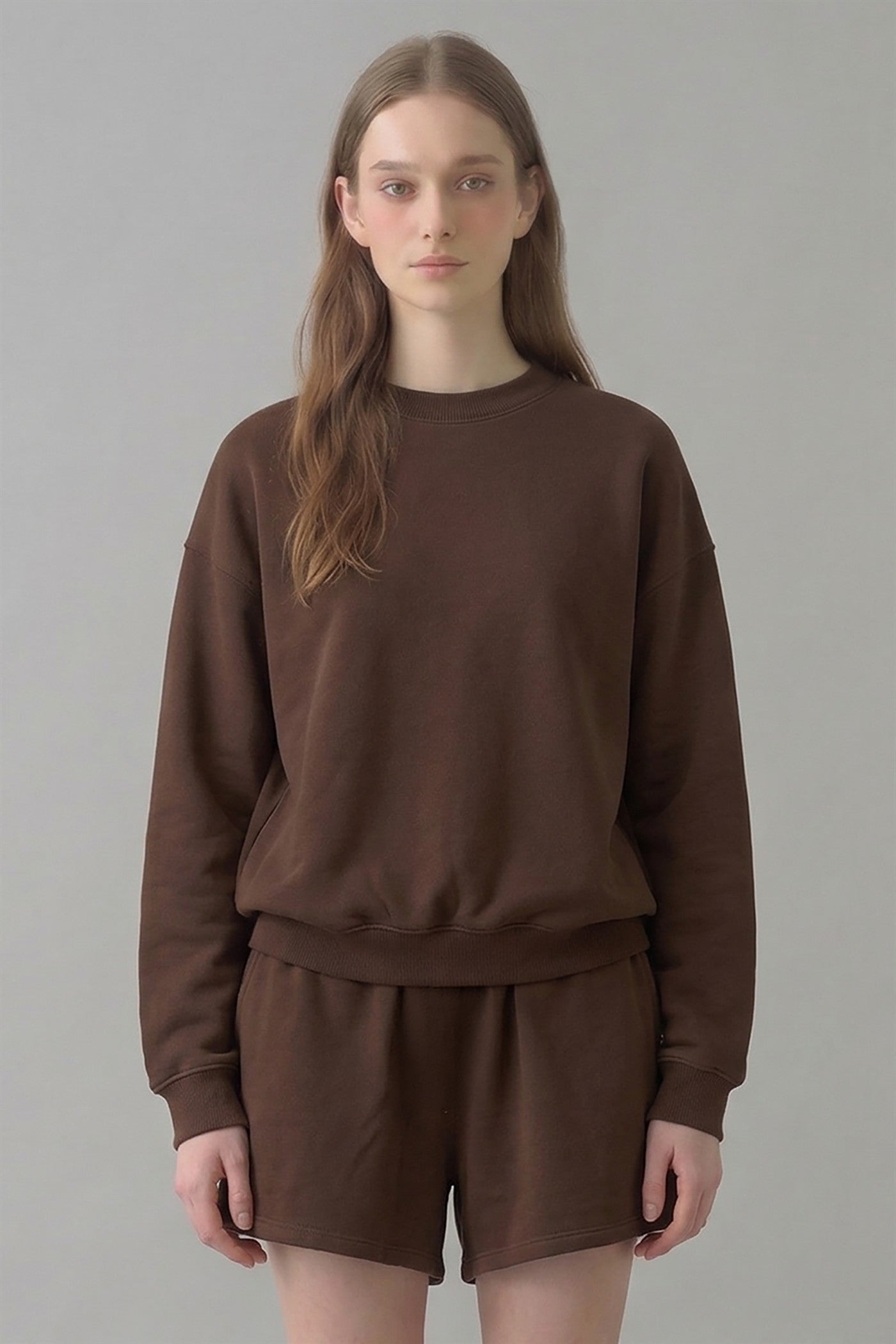 PRE SHRUNK COTTON TERRY STANDARD CREWNECK SWEATSHIRT
