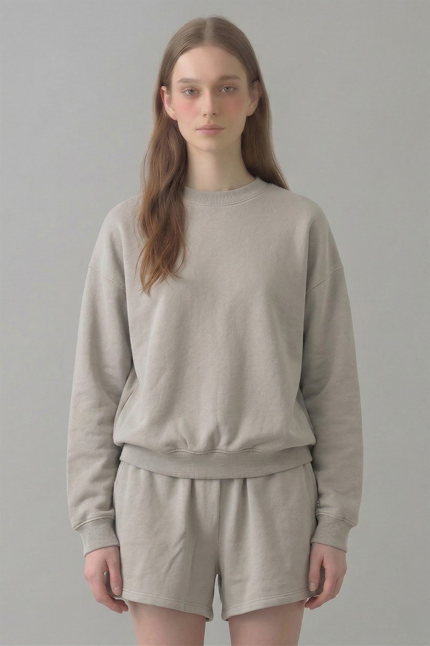 PRE SHRUNK COTTON TERRY STANDARD CREWNECK SWEATSHIRT