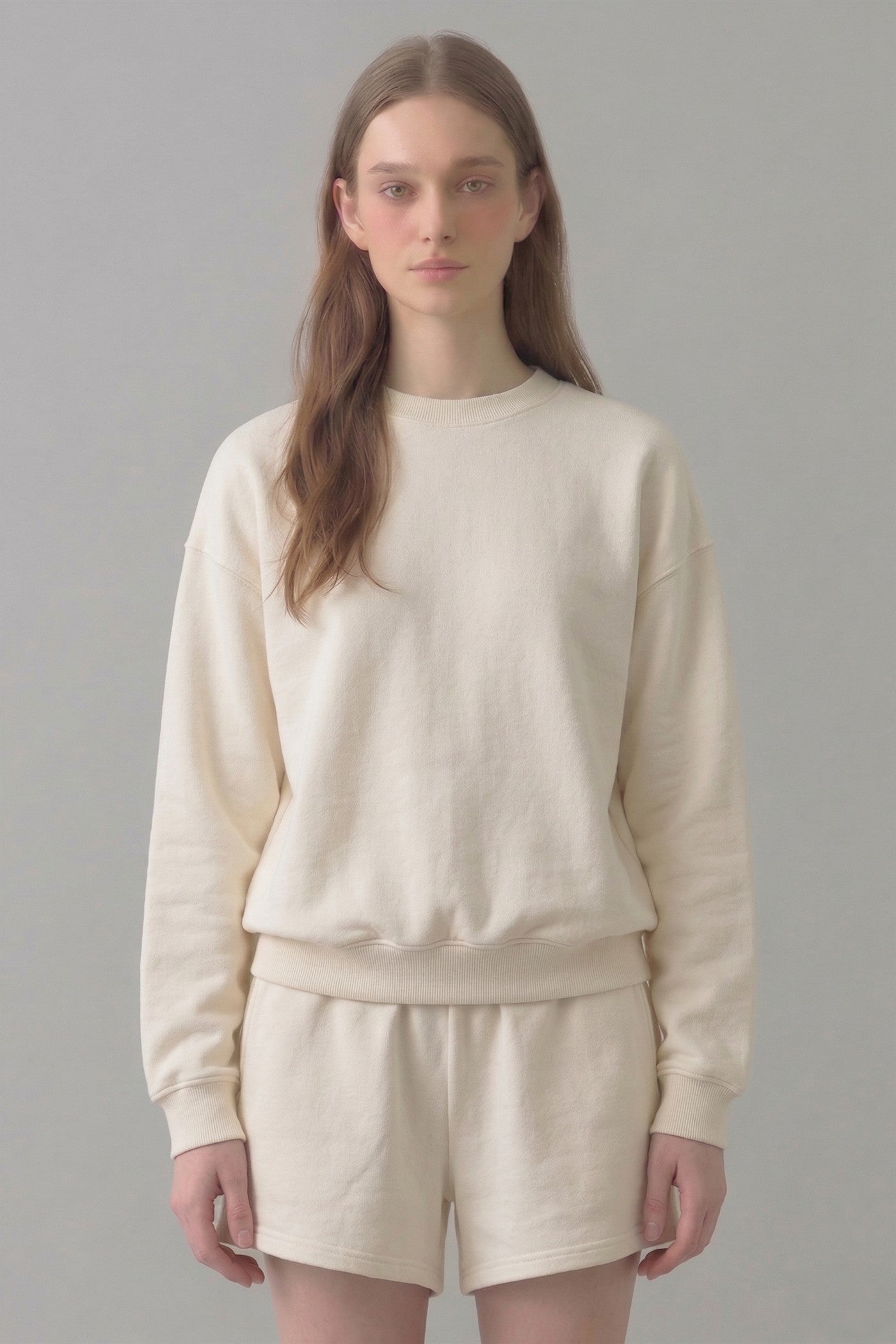 PRE SHRUNK COTTON TERRY STANDARD CREWNECK SWEATSHIRT