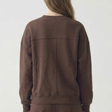 PRE SHRUNK SOFT COTTON TERRY DROPSHOULDER LOOSE CREW