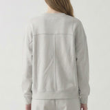 PRE SHRUNK SOFT COTTON TERRY DROPSHOULDER LOOSE CREW