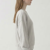 PRE SHRUNK SOFT COTTON TERRY DROPSHOULDER LOOSE CREW