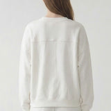 PRE SHRUNK SOFT COTTON TERRY DROPSHOULDER LOOSE CREW