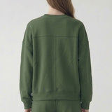 PRE SHRUNK SOFT COTTON TERRY DROPSHOULDER LOOSE CREW