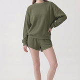 SOFT WAFFLE OVERSIZED COMFY TOP