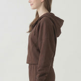 PRE SHRUNK COTTON TERRY SHORT HOOD ZIP