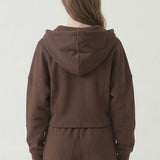 PRE SHRUNK COTTON TERRY SHORT HOOD ZIP