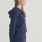 PRE SHRUNK COTTON TERRY SHORT HOOD ZIP