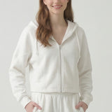 PRE SHRUNK COTTON TERRY SHORT HOOD ZIP