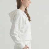 PRE SHRUNK COTTON TERRY SHORT HOOD ZIP