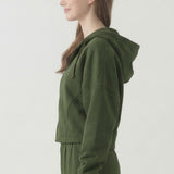 PRE SHRUNK COTTON TERRY SHORT HOOD ZIP