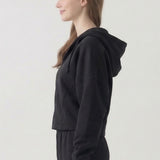 PRE SHRUNK COTTON TERRY SHORT HOOD ZIP