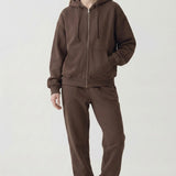 PRE SHRUNK COTTON TERRY OVERSIZED HOOD ZIPUP