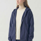 PRE SHRUNK COTTON TERRY OVERSIZED HOOD ZIPUP