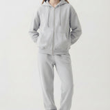 PRE SHRUNK COTTON TERRY OVERSIZED HOOD ZIPUP