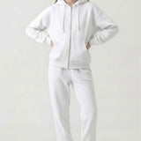 PRE SHRUNK COTTON TERRY OVERSIZED HOOD ZIPUP